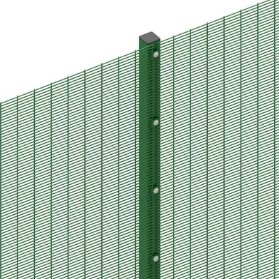 Green Clearvu Anti Climb Mesh Panel Keamanan Tinggi Taman Besi Galvanis 358